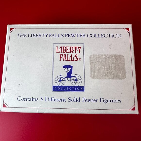 LIBERTY FALLS HAND PAINTED PEWTER MINIATURE COLLECTION AH136, SET O5 FIGURINES - Picture 3 of 5